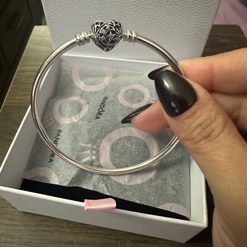 Pandora White Box with Pink Ribbon